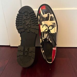 Versace Leather Lace Up Derby Shoe